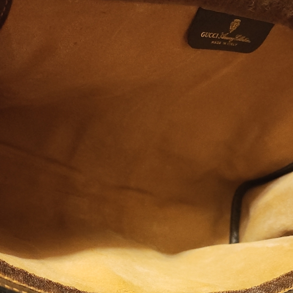 Vintage Gucci Sherry Line Beige and Brown GG Monogram Clutch - Picture 13 of 15